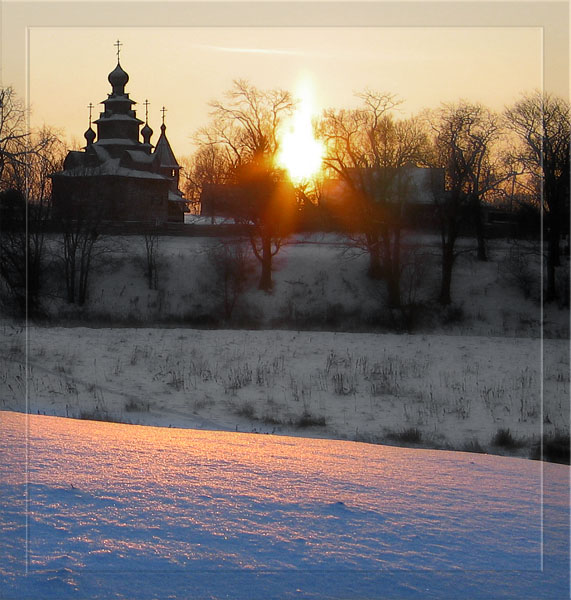 фото "Зимний вечер в Суздале" метки: архитектура, пейзаж, зима
