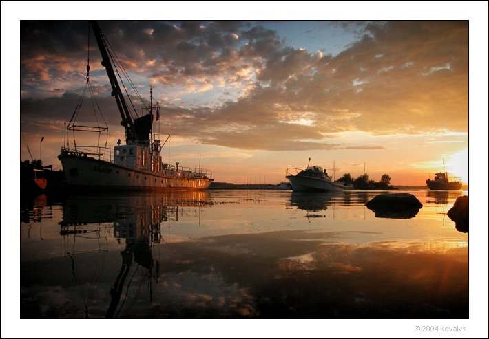 photo "Sunset in the little harbor" tags: landscape, summer, water