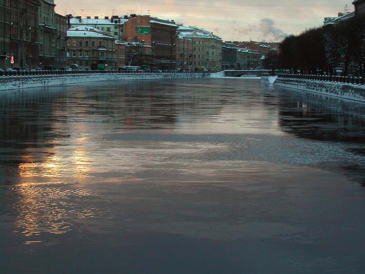 photo "Winter twilight." tags: architecture, landscape, water