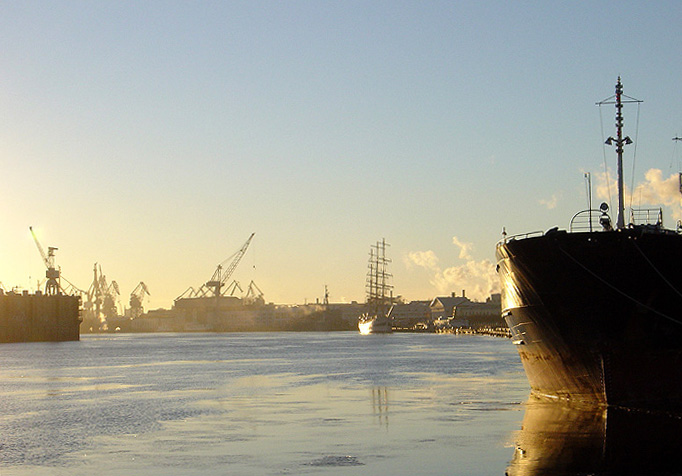 photo "Neva, winter, morning" tags: travel, landscape, water
