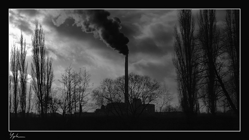 photo "heating power station" tags: black&white, landscape, 