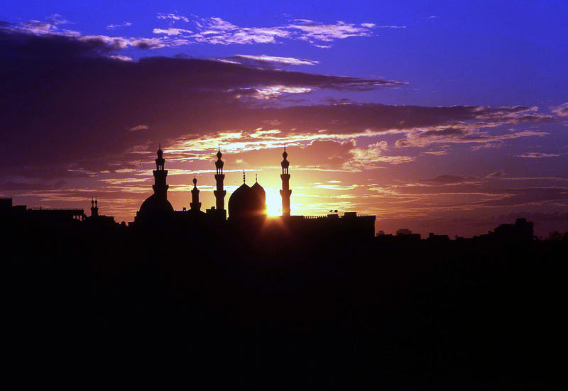 фото "cityline sunset  cairo blueish" метки: архитектура, путешествия, пейзаж, Африка