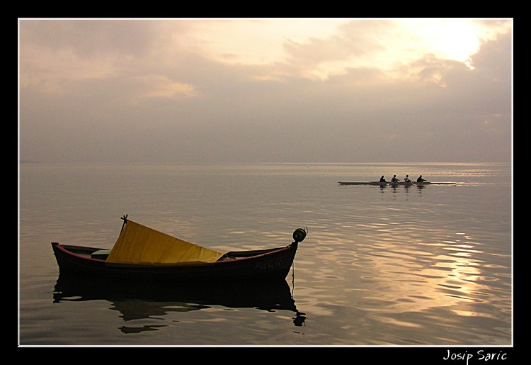 photo "Foggy Sunset In Thessaloniki" tags: landscape, water
