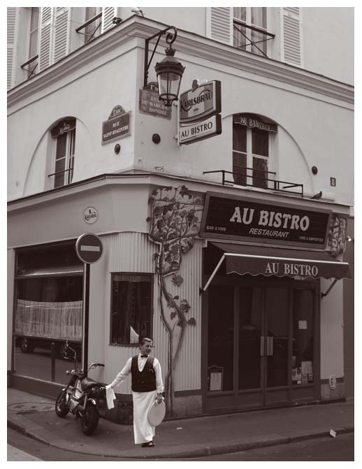 photo "Au Bistro" tags: travel, black&white, Europe