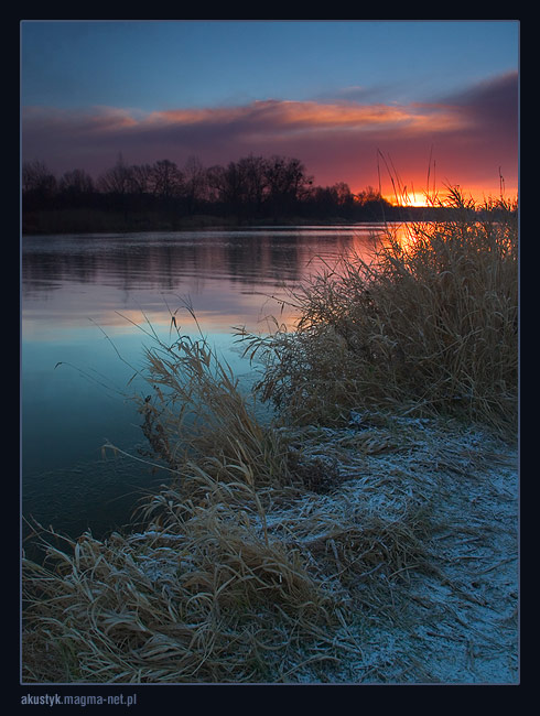 photo "odra 7" tags: landscape, sunset, winter