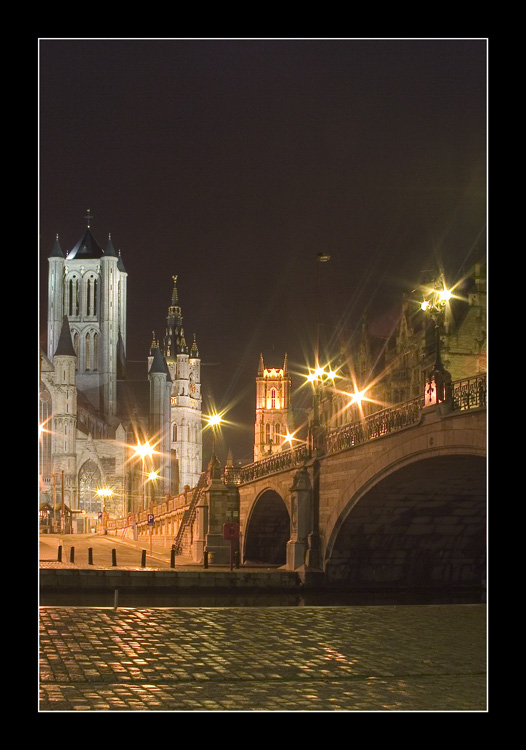фото "towers of Ghent" метки: архитектура, пейзаж, ночь