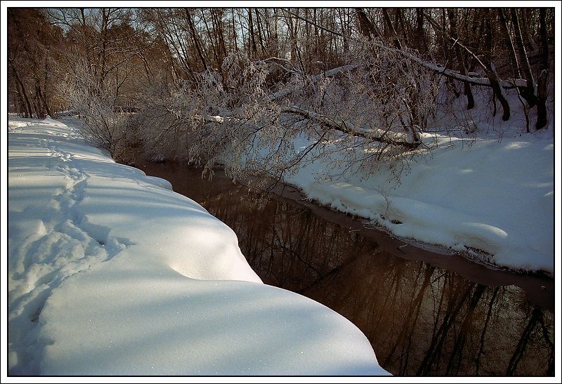 фото "Утро у речки" метки: пейзаж, зима, лес