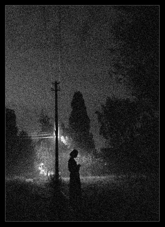 photo "At a lantern" tags: genre, black&white, 