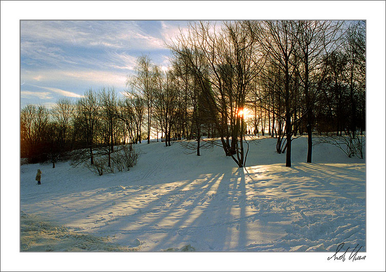 photo "Walk" tags: landscape, sunset, winter