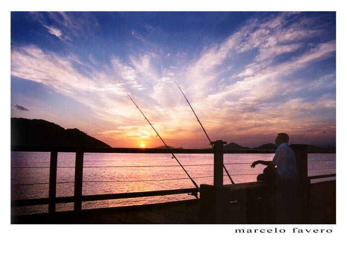 photo "Pescando a luz" tags: landscape, sunset