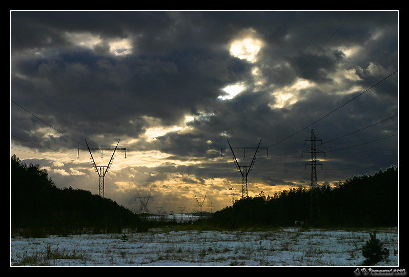 photo "Spring through holes of clouds..." tags: landscape, clouds, winter