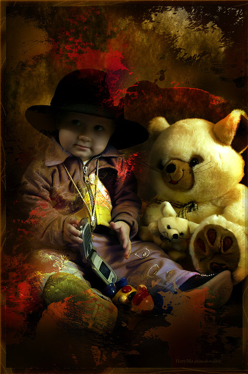 photo "*!#!* (from a series "photoArt")" tags: portrait, digital art, children