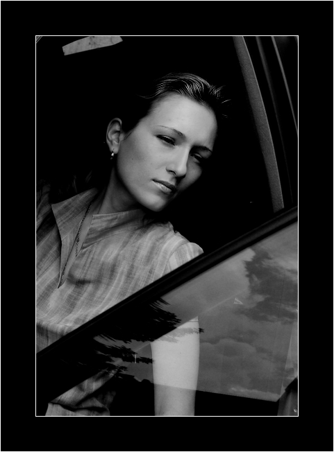 photo "Autolady" tags: portrait, black&white, woman