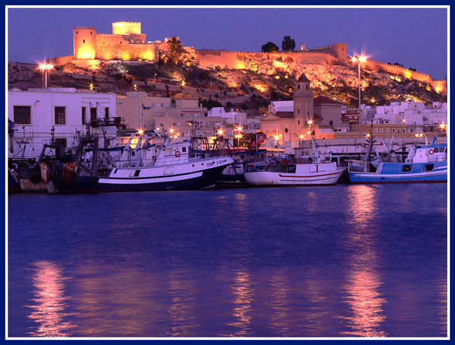 фото "Nocturnal view of Almeria" метки: пейзаж, вода, ночь