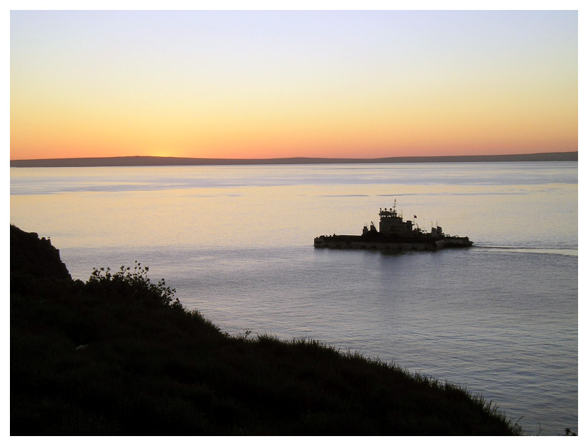 photo "Way home" tags: landscape, sunset, water