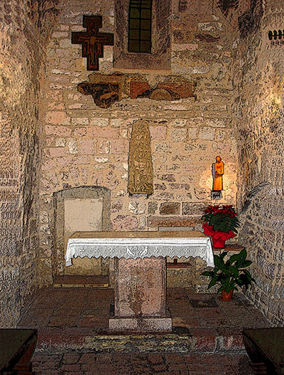 photo "A Chapel in Assisi where Saint Francis Prayed" tags: travel, montage, Europe