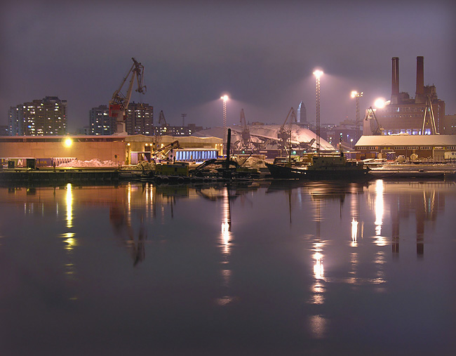 photo "Port by night" tags: landscape, night, water