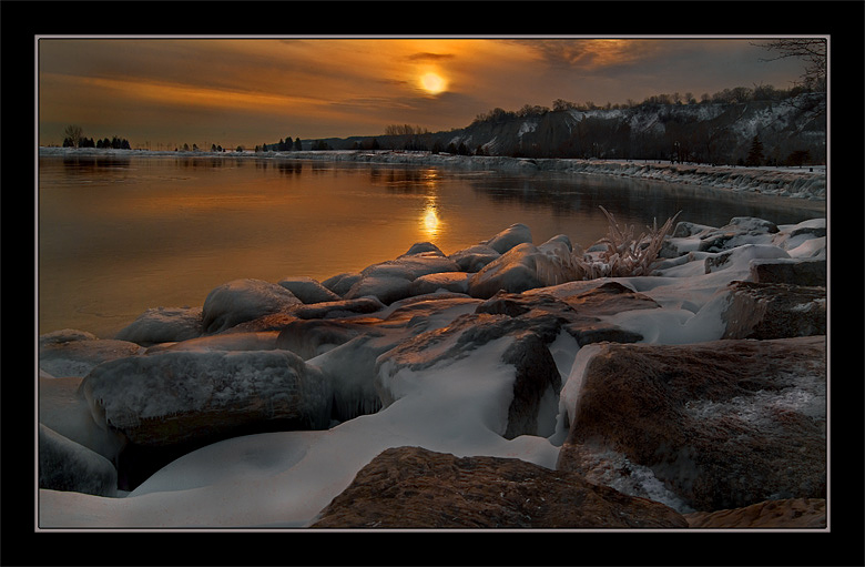 photo "January evening" tags: landscape, sunset, winter