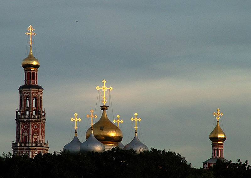 фото "Купола Новодевичьего монастыря" метки: архитектура, пейзаж, 