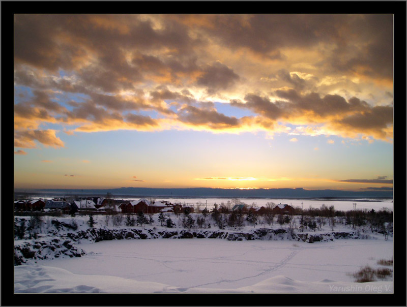 photo "Winter evening" tags: landscape, sunset, winter