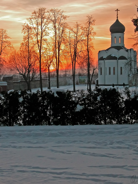 фото "Солнце на лето - зима на мороз!" метки: пейзаж, закат