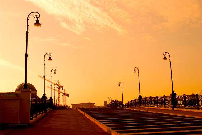 фото "Пешеходный мост через Водоотводный канал. Москва." метки: архитектура, разное, пейзаж, 