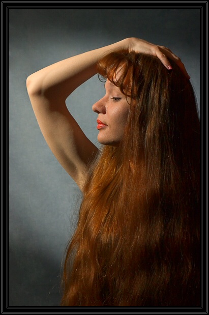 photo "The stream of hair has hidden morning...Open - oce" tags: portrait, woman