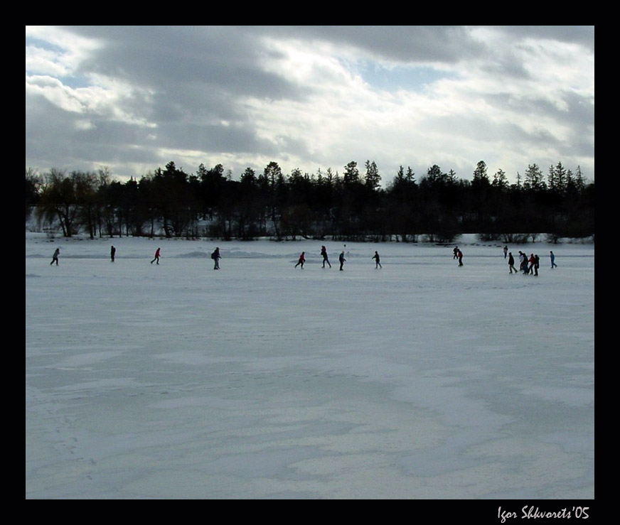 photo "On the rink (Second ice:)" tags: landscape, genre, winter