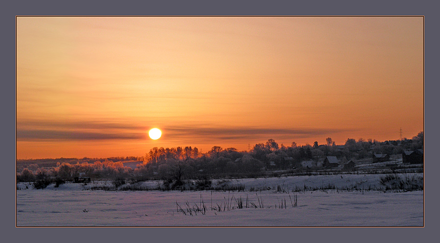 фото "Морозное утро." метки: пейзаж, закат, зима