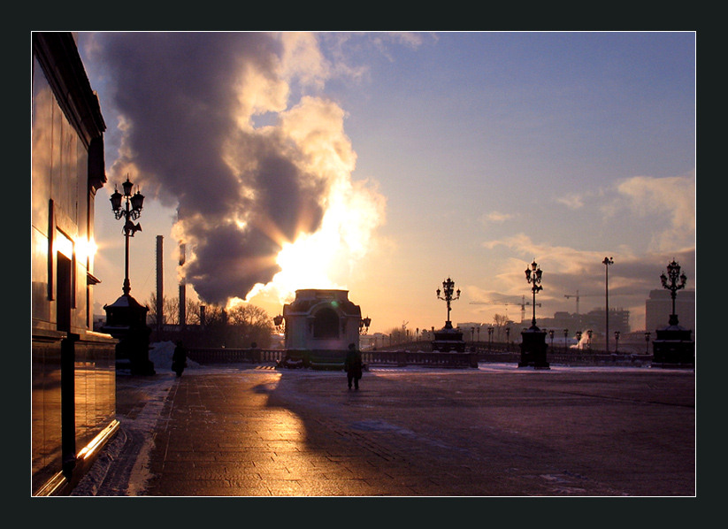 photo "Two Sun?" tags: architecture, landscape, sunset