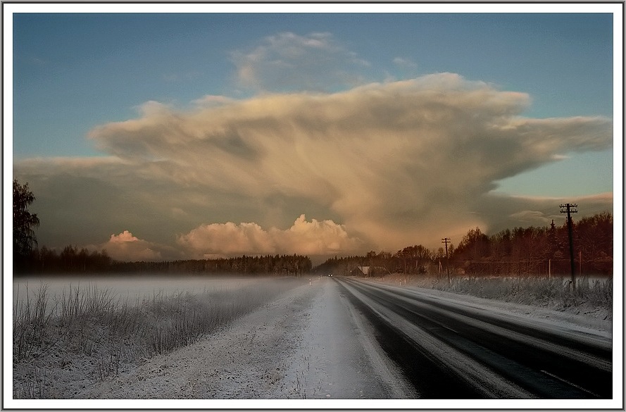 фото "расвет в пути..." метки: пейзаж, зима