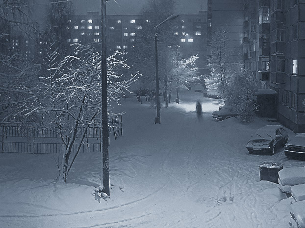 photo "One." tags: landscape, night, winter