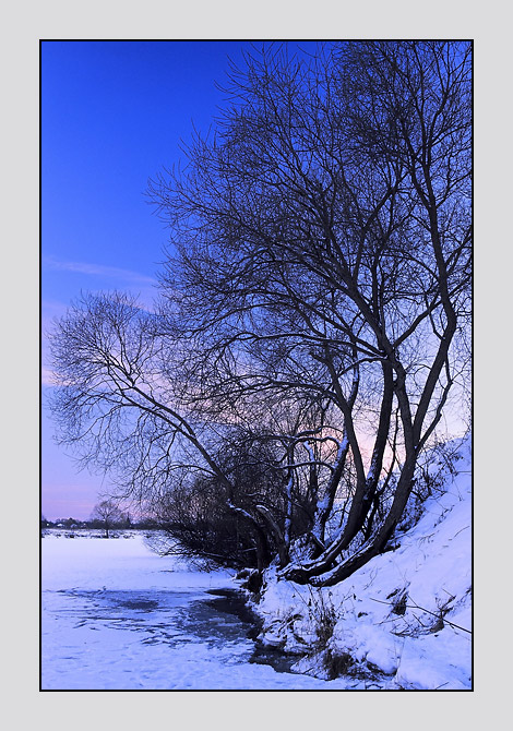 photo "Volga evening" tags: landscape, night, winter