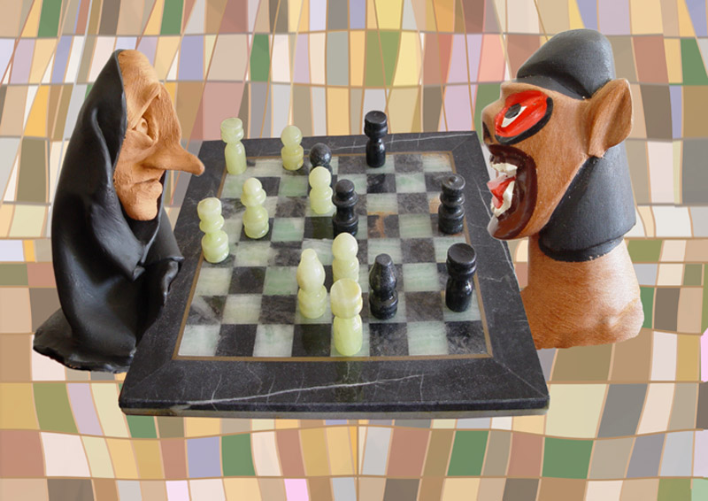 photo "Chess players or new story of Little Red-Ridding h" tags: montage, genre, 