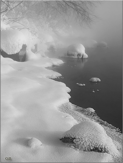 photo "Winter coast" tags: black&white, 