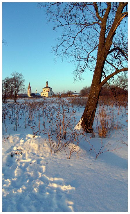 фото "Суздаль. Церквушка. Вечер" метки: пейзаж, закат, зима