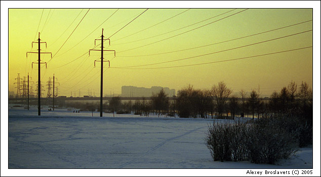 photo "Another frosty evening" tags: landscape, architecture, sunset