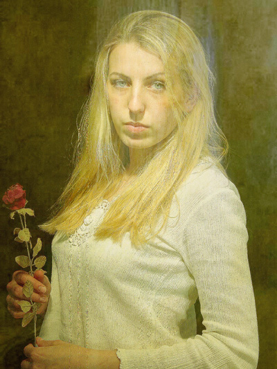 photo "Portrait with rose" tags: montage, portrait, woman