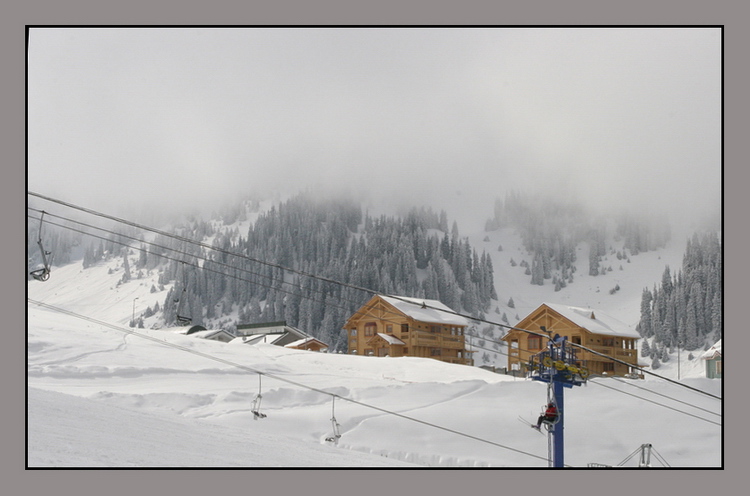 photo "When clouds can be touched a hand" tags: landscape, mountains, winter