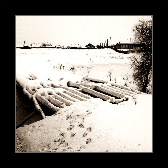 photo "Rural etude" tags: genre, black&white, 