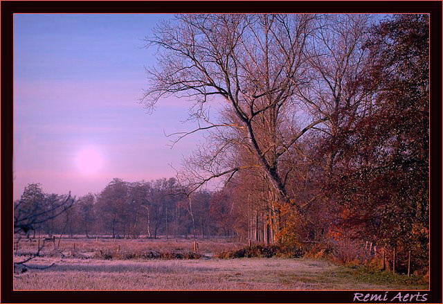 фото "De Maten Genk Belgium" метки: пейзаж, закат, зима