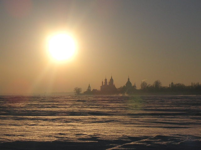 photo "Monastery" tags: landscape, sunset, winter