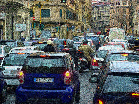 photo "Rome Traffic" tags: montage, travel, Europe