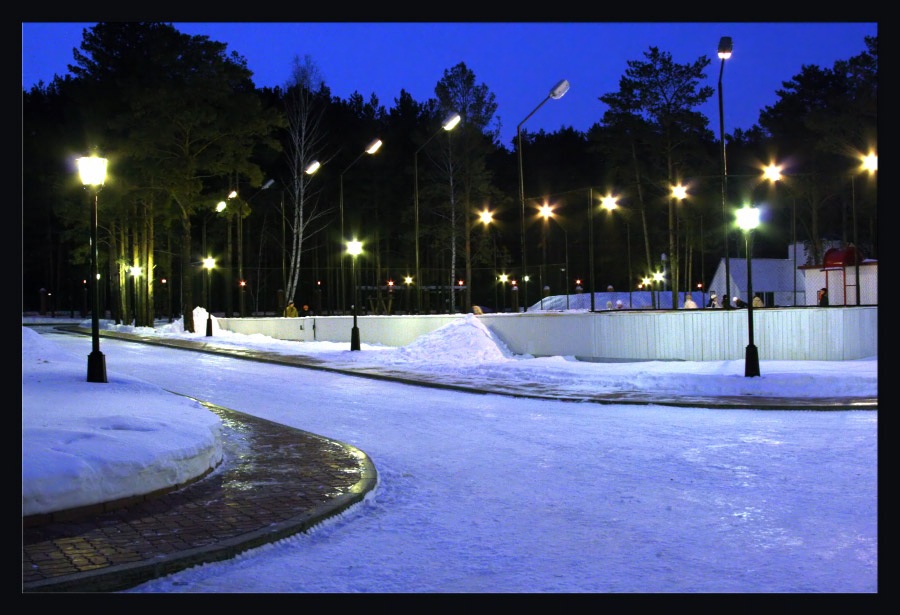 фото "Каток" метки: пейзаж, зима, ночь