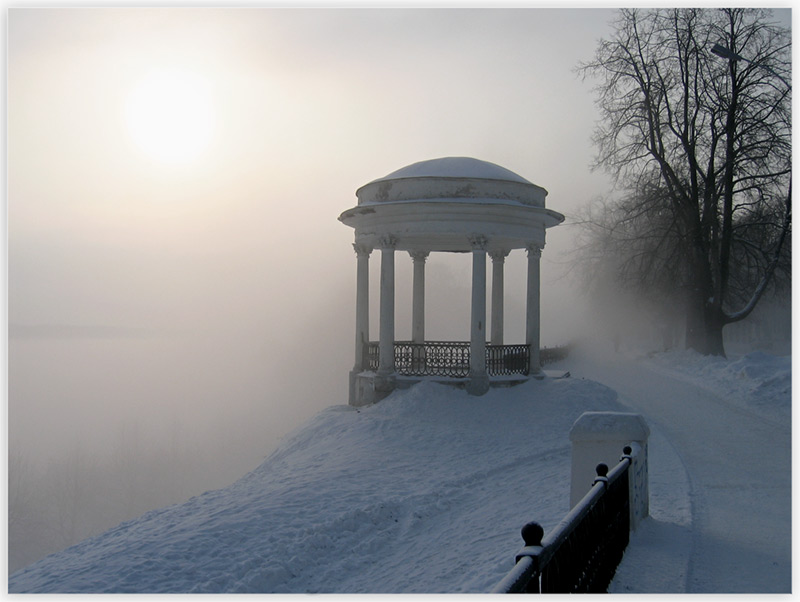 photo "Arbor on the embankment" tags: landscape, architecture, winter