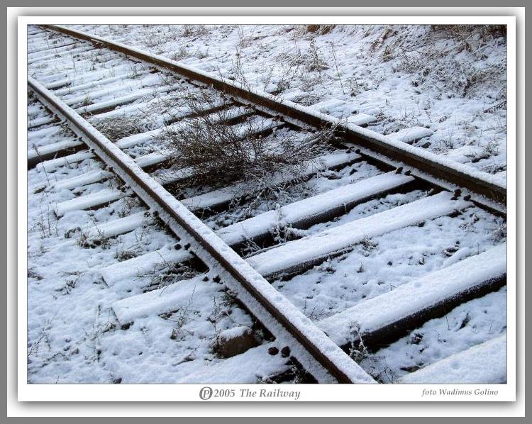 photo "The railway." tags: misc., landscape, winter
