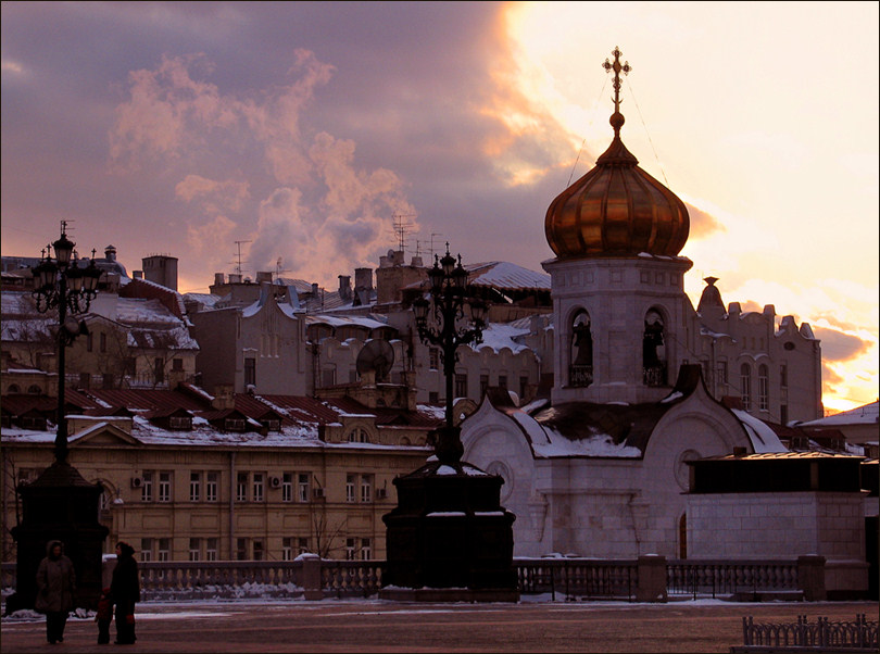 photo "Border" tags: architecture, landscape, sunset