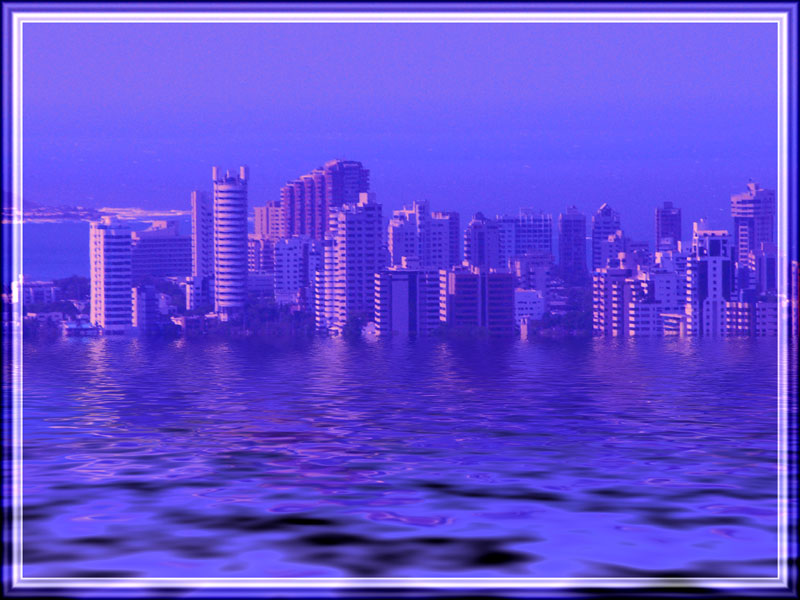 photo "The city under water" tags: architecture, montage, landscape, 