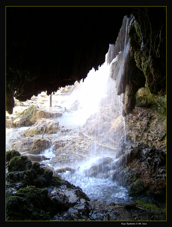 photo "Cave waterfall Greece" tags: landscape, travel, Europe, autumn