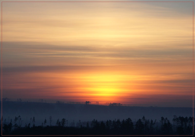 photo "behind fogs..." tags: landscape, sunset